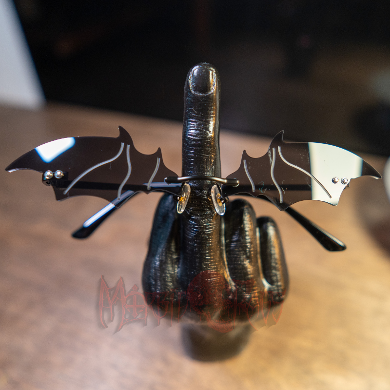 Anastasia Bat Wings Sunglasses Display Finger