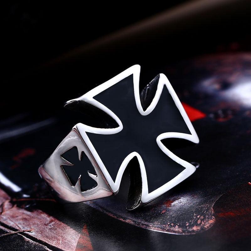 Edwin Iron Cross Ring Front | Morbid Rags 2