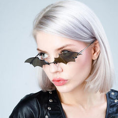 Anastasia Bat Wings Sunglasses Black on Model