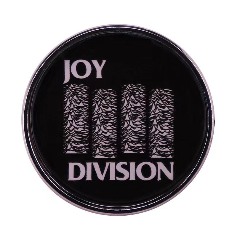 Joy Division Lines Logo Pin Front