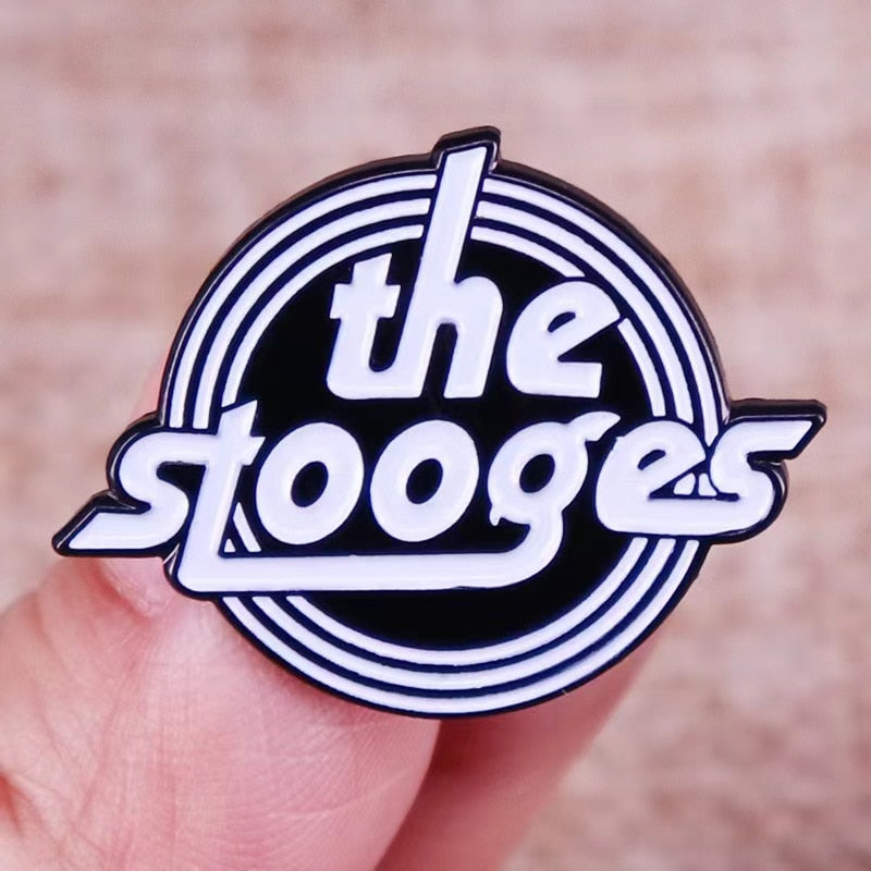 The Stooges Logo Pin Front